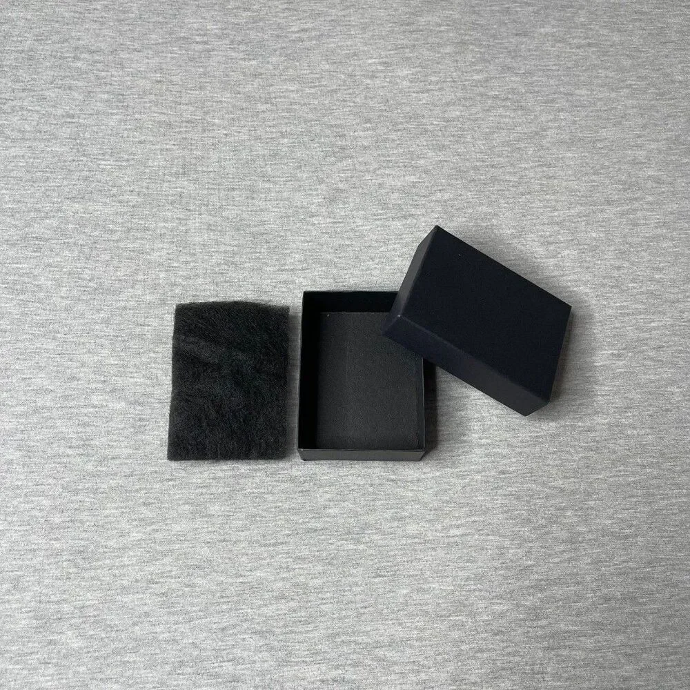 Macy’s Solid Black 4” x 3” Jewelry Necklace & Bracelet Gift Box